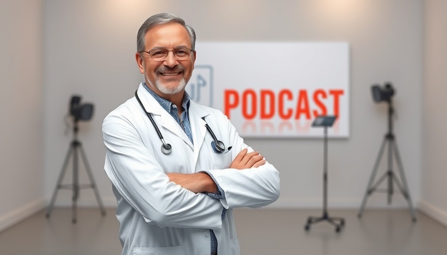 Nutrition education for doctors podcast cover with doctor in white coat.