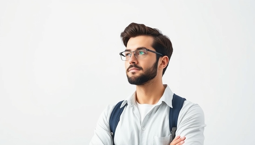 Thoughtful man pondering 'what is health anymore' with modern design.