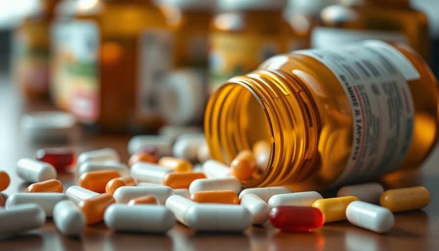 Thyroid medication issues illustrated with spilled pills.