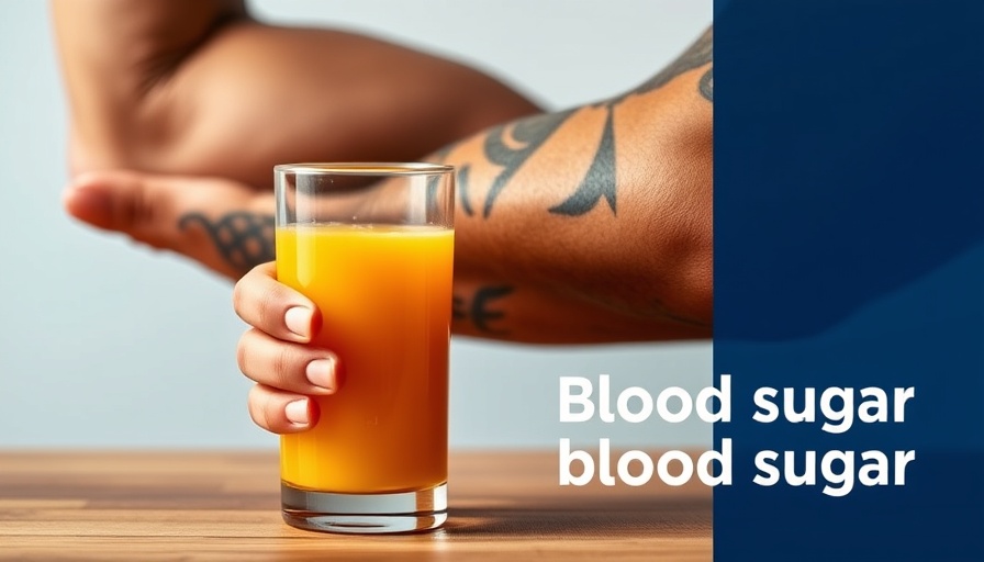 Healthcare ad tackling blood sugar management and chronic stress.