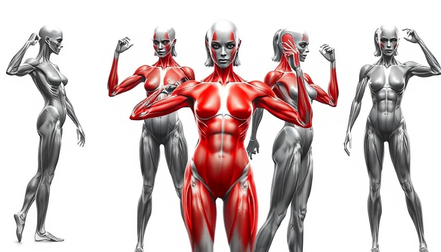 Illustrated muscles to tone and relieve pain, showing highlighted muscle groups.