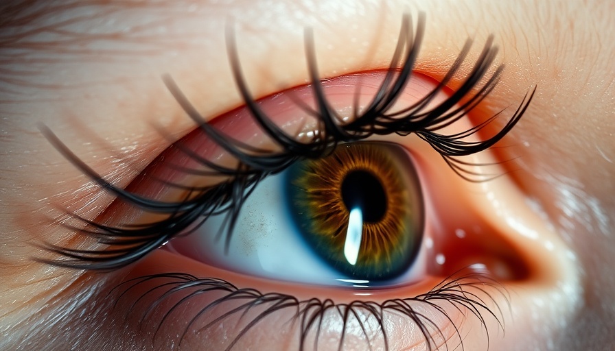 Close-up of a detailed human eye and eyelashes