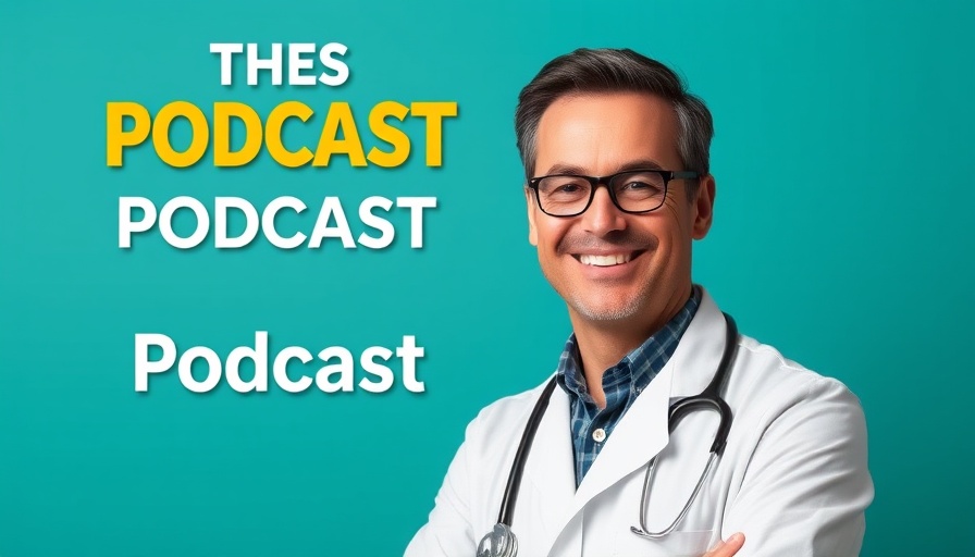 Podcast graphic on Nutrition and Fertility in Gig Harbor with a smiling doctor.
