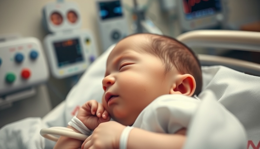 Newborn receiving care in hospital, near Gig Harbor.