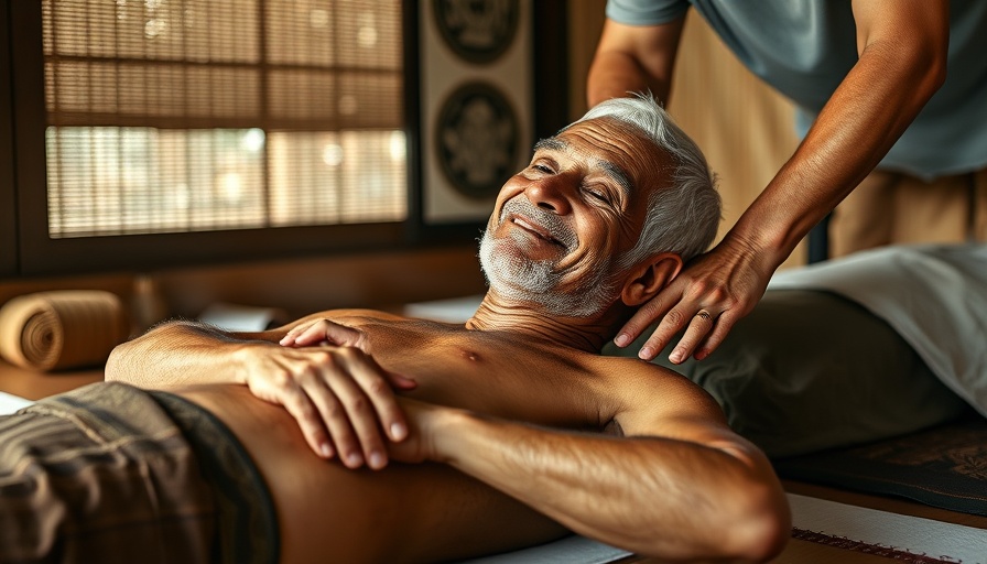 Thai back massage for chronic pain relief in a traditional setting