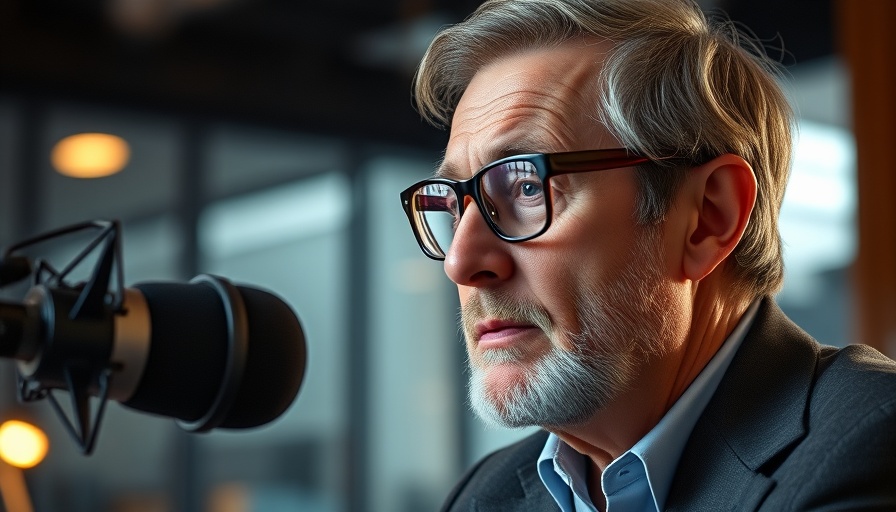 Distinguished speaker discussing balsamic vinegar resveratrol benefits on a podcast.