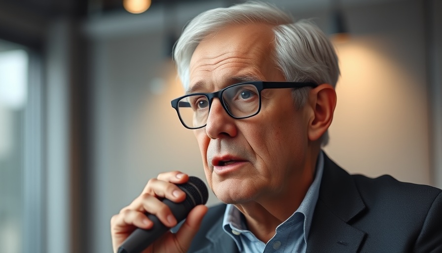 Elderly man in podcast about castor oil benefits.