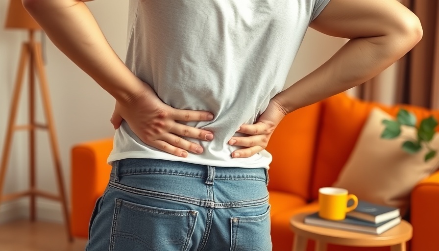 Person with back pain in cozy room, sciatica causes and treatment context.