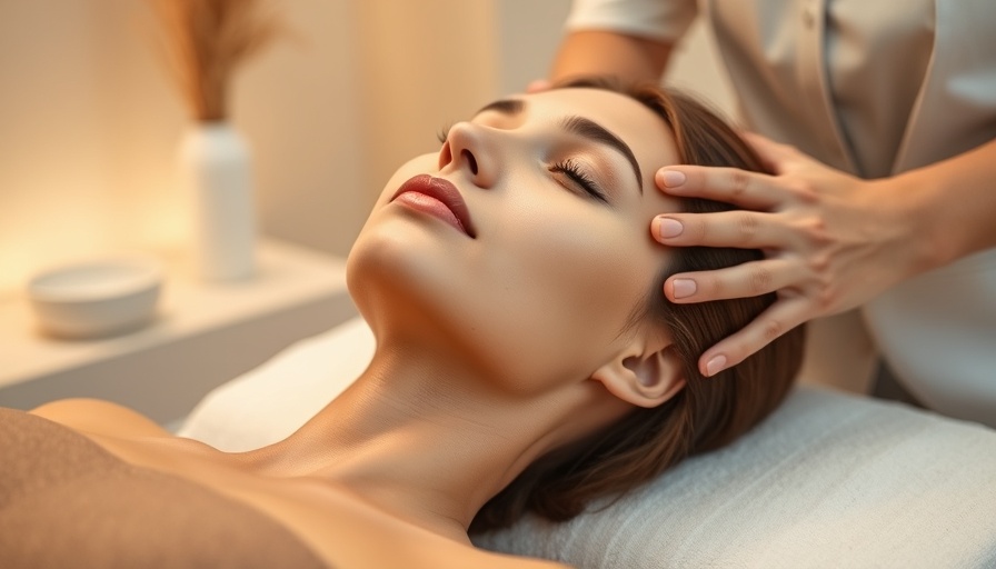 Woman receiving manual lymphatic drainage, Gig Harbor spa setting.