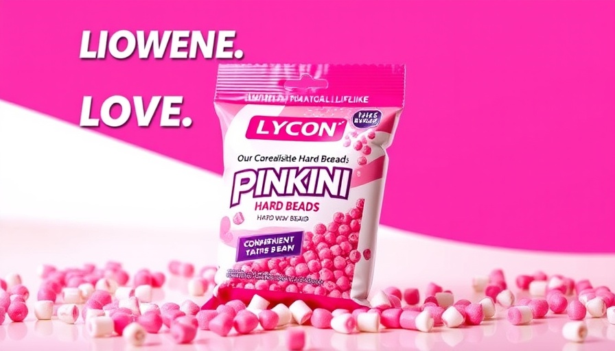 LYCON Pinkini Hard Wax Beads packaging with branded text and colorful design.