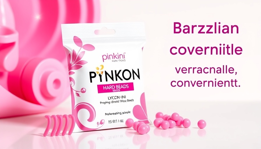 Pinkini LYCON Hard Wax Beads promotional image highlighting benefits.
