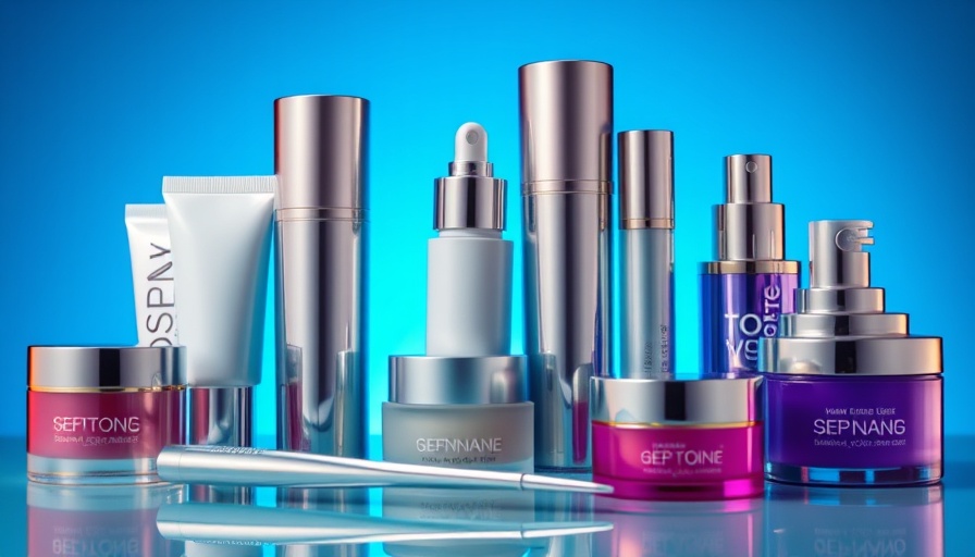 Immuno exosome technology skin treatment products with sleek design.
