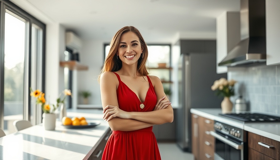 Face Yoga for Natural Beauty: Woman in bright kitchen