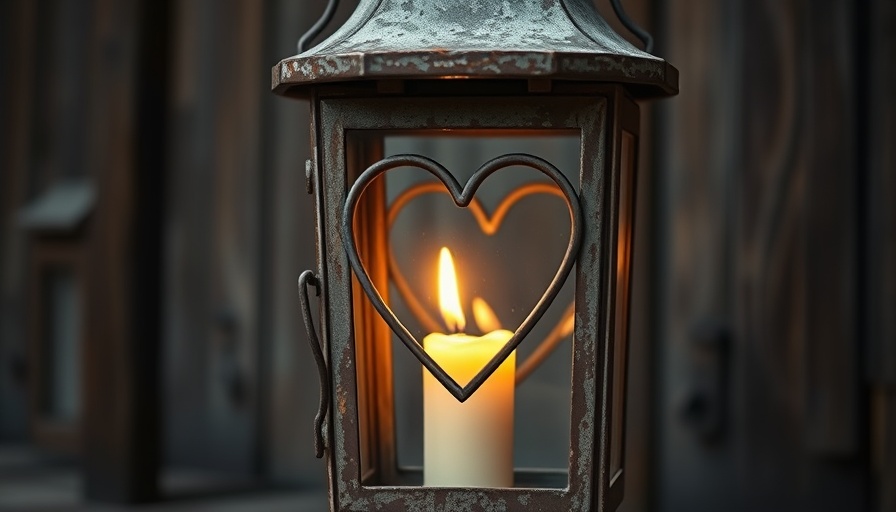 Heart-shaped lantern glowing warmly in a dim setting, symbolizing heart syndromes Chinese medicine.