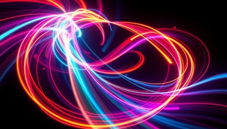 Vibrant abstract light trails evoking energy flow, perfect for Chinese medicine clock and energy.