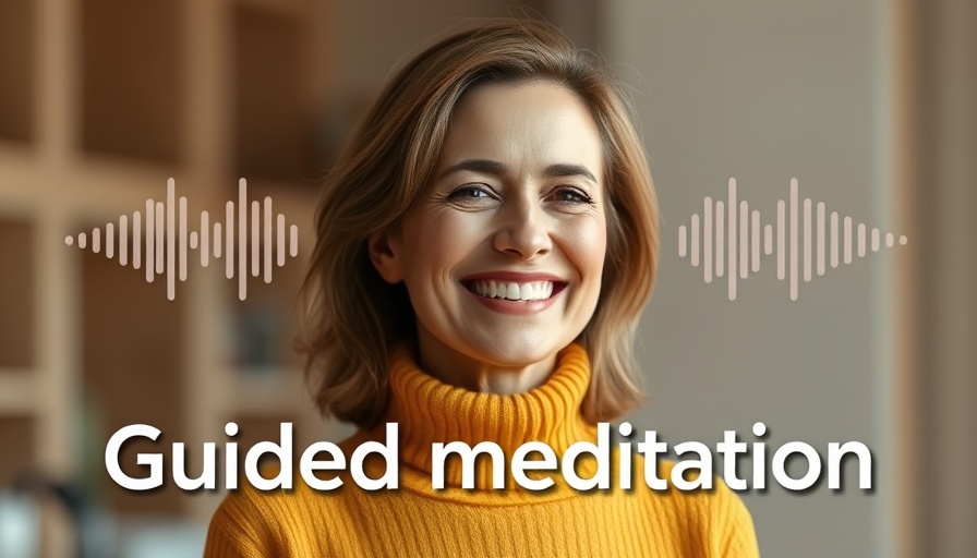 Guided meditation podcast cover featuring smiling woman.