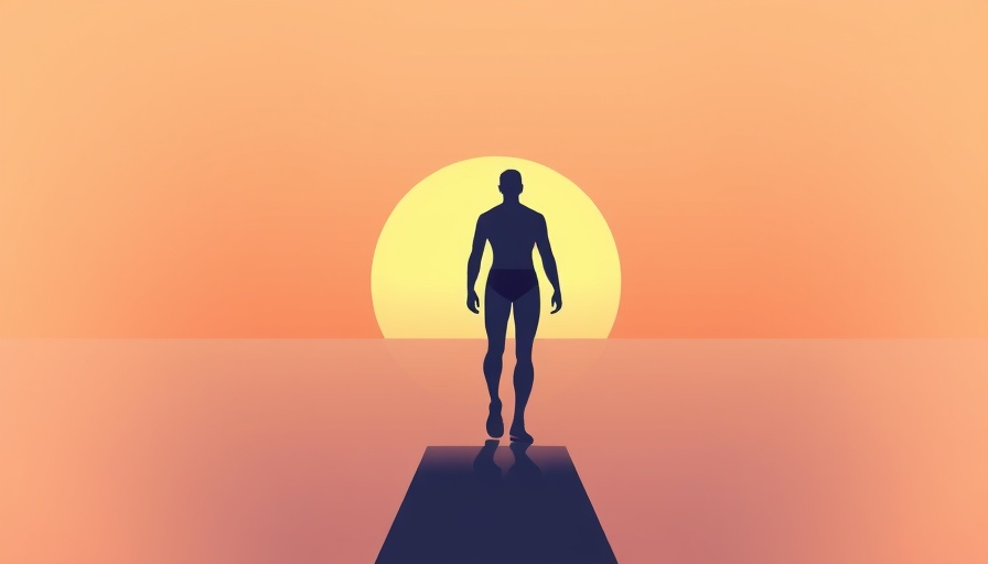 Minimalistic illustration of a diver, mindfulness approach to emotional resilience.