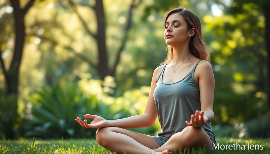 Woman meditating outdoors for guided meditation for decision making.