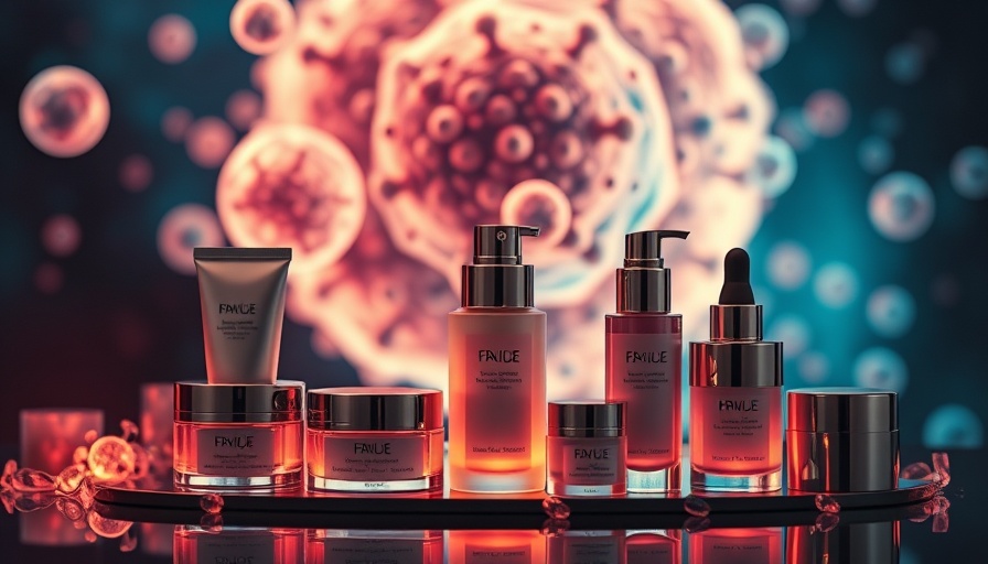Immuno exosome technology in skincare products with exosome imagery.