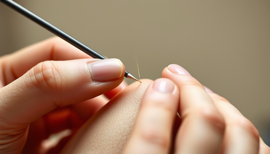 Professional skin tag threading at medspa Gig Harbor, close-up view.