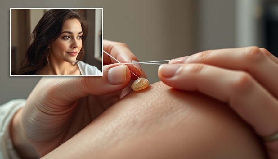 Skin tag removal at medspa Gig Harbor, close-up procedure.