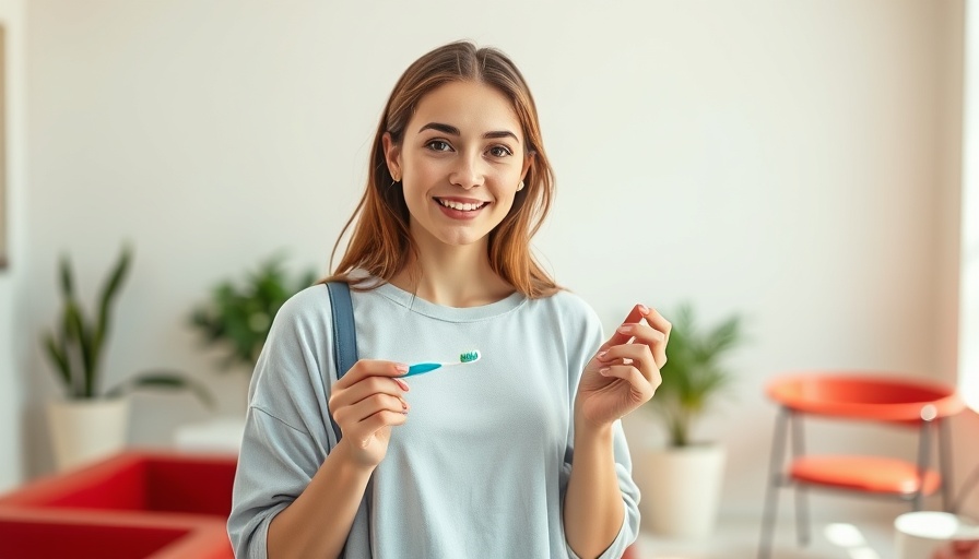 Young woman discussing skincare routine in a casual setting.