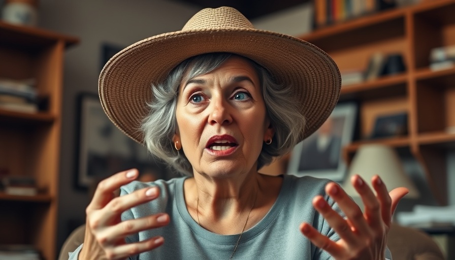 Middle-aged woman in a hat discussing hypnosis Gig Harbor