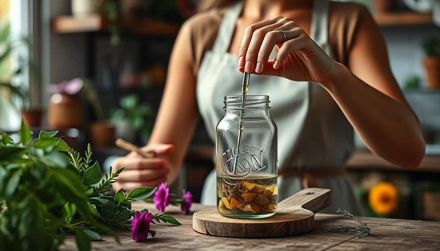 Herbal remedies Gig Harbor preparation with fresh ingredients.