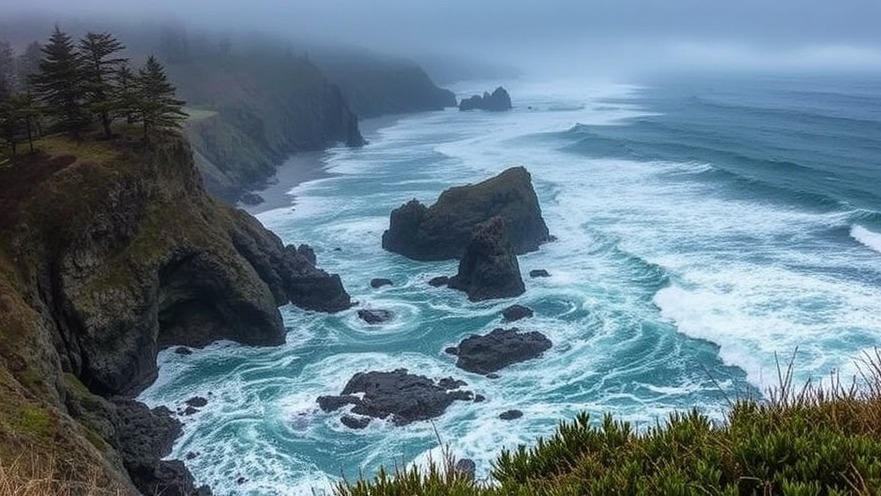 Graveyard of the Pacific: Mendocino Coast's jagged shores and treacherous waves.