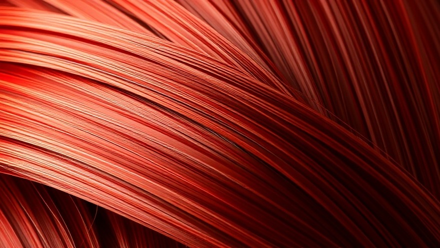 Close-up of shiny red hair showcasing luxurious texture, perfect for holistic medicine enthusiasts.