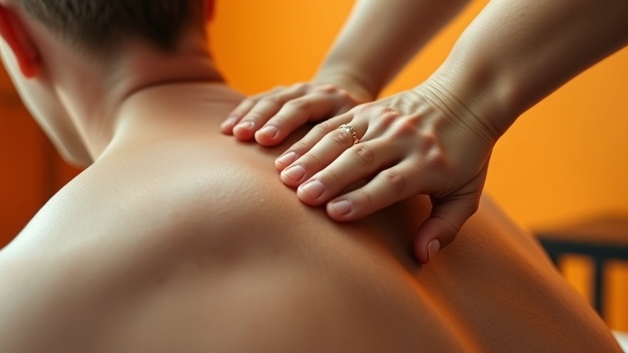 Close-up of Gig Harbor massage therapist providing myofascial release for upper back pain relief.
