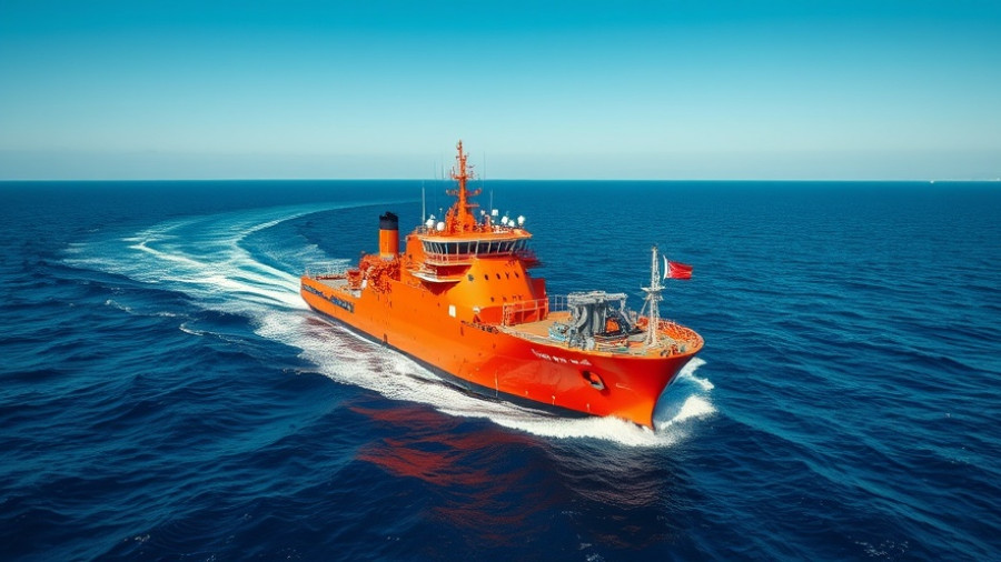 Edison Chouest Offshore vessel in sea, modern design.