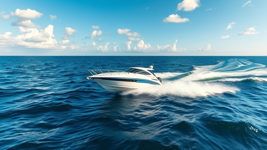 Boating across the Gulf of America with speedboat and waves.