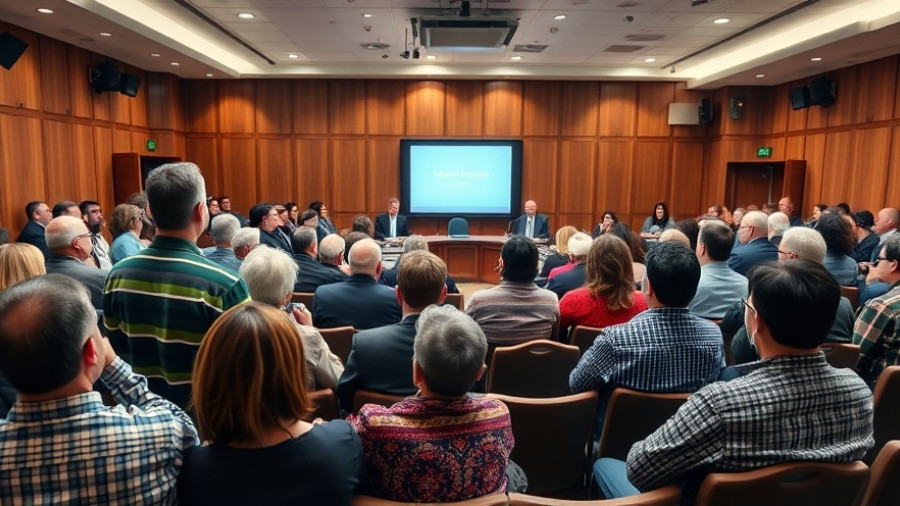Community meeting discussing Gulf of Mexico Drive name change.