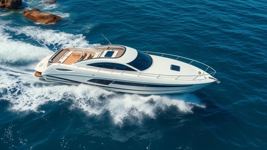 Sleek speedboat on ocean, October 21, 2025, vibrant sea scene.
