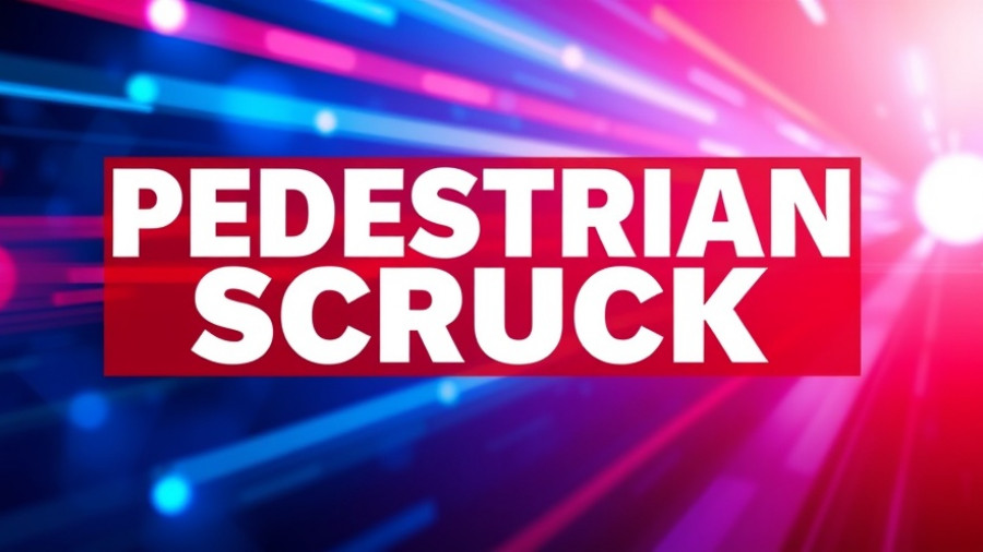 News alert graphic for 5-year-old child struck by vehicle.