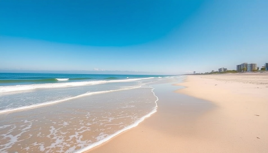 Alabama beaches with calm waves and clear skies.