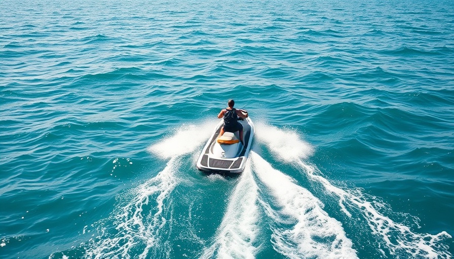Jet skiing in the Gulf of America on a sunny day.