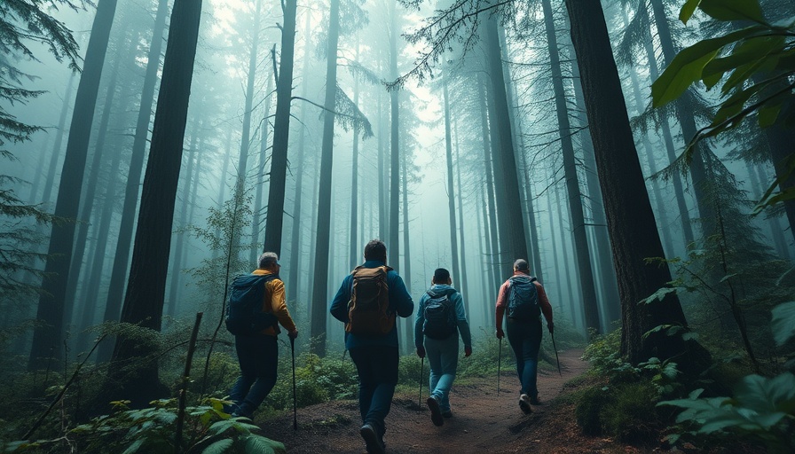 Yosemite hidden trails with hikers on mysterious path.