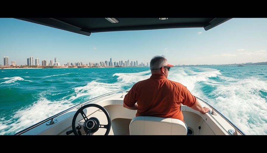 Boater responsibility in inlets: motorboat navigating waters.