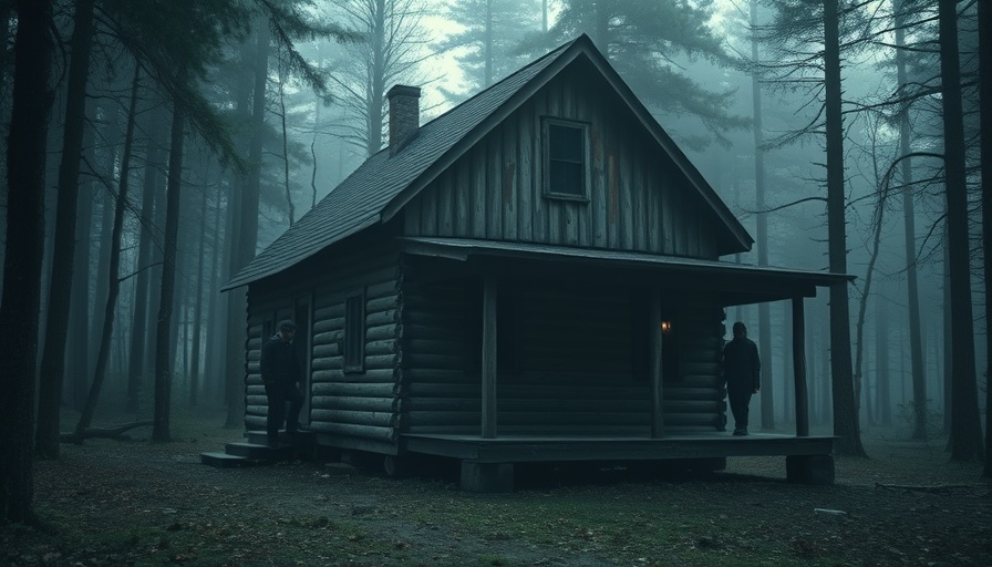Cursed Cabin in the Carpathians surrounded by misty forest.