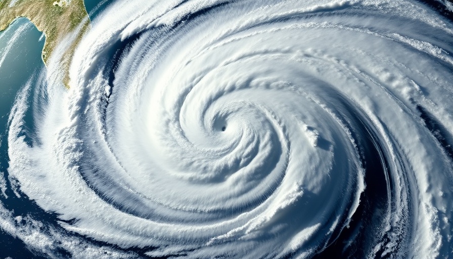 Satellite view of a hurricane over the Gulf of Mexico for 2025 hurricane season outlook.