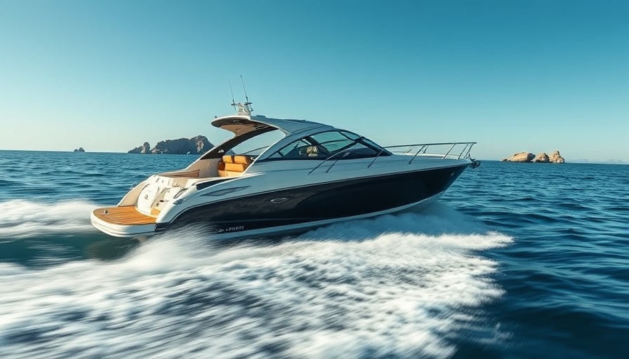 Powerboat demonstrating speed on the water, vibrant scene.