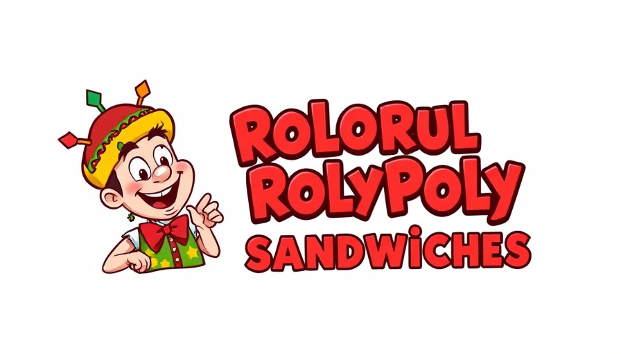 Roly Poly Alexandria Louisiana Sandwiches logo with costume.