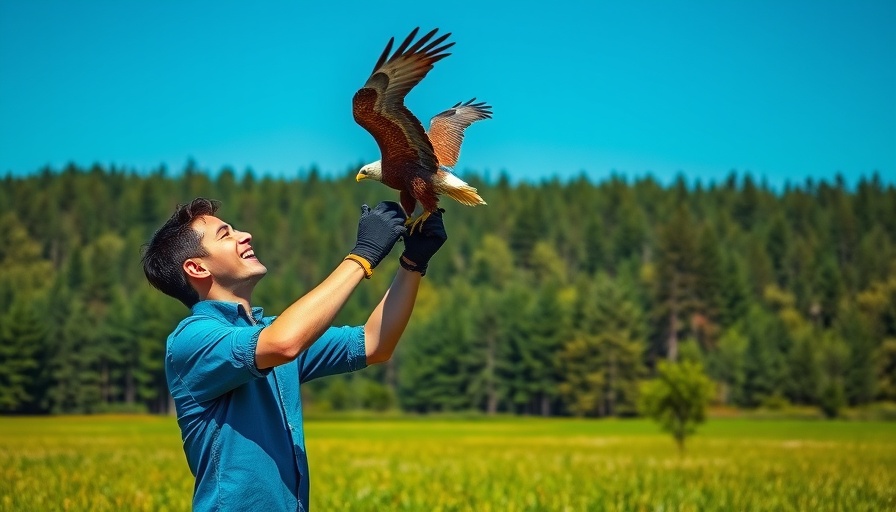Bird release at Gulf Coast Nest Fest in nature preserve