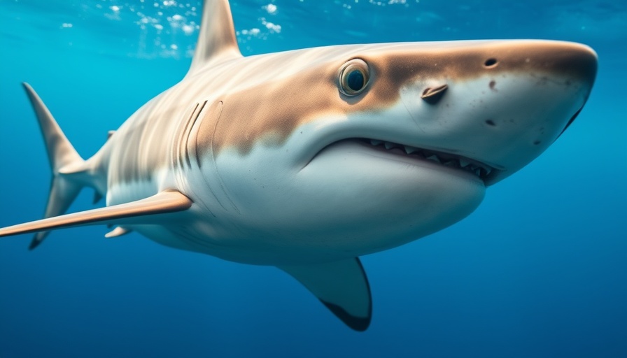Shark swimming underwater during shark bite season in Florida.