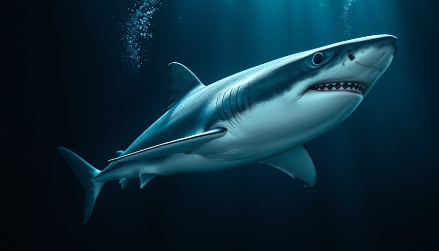 Shark swimming gracefully underwater at Shark Fest 2025.