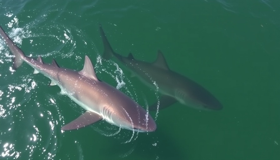 Video shows shark pair roaming the waters near Tampa