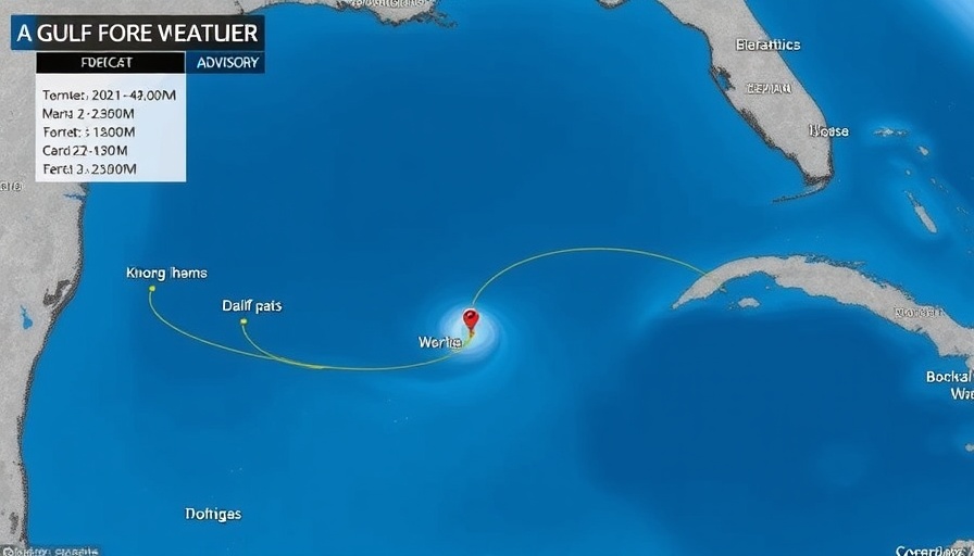 Map of Tropical Depression 2 Gulf with forecast path and details.
