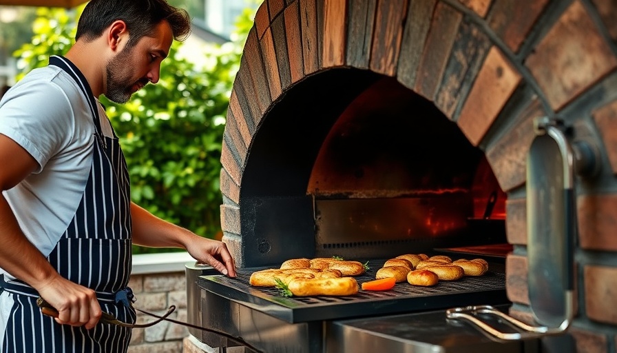 Chef using wood-fired oven at Brother Fox.